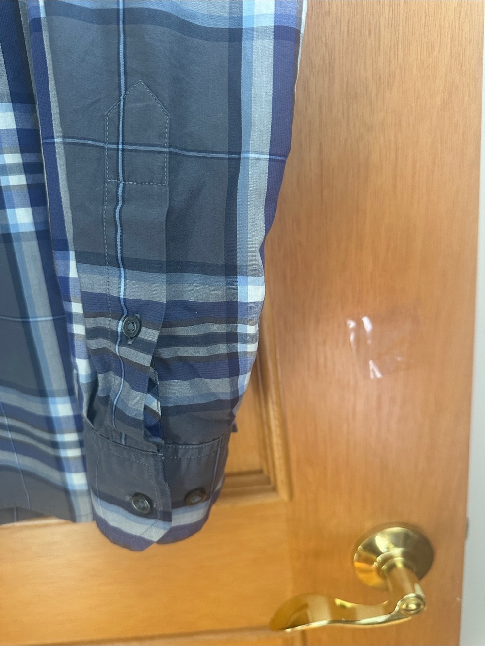 Banana Republic Men's Blue Plaid Button-Up Shirt - Picture 5 of 5